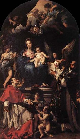 Carlo Maratti Madonna and Child Enthroned with Angels and Saints